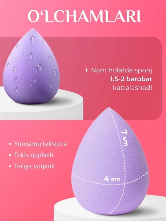Ayollar pardoz sponjlari