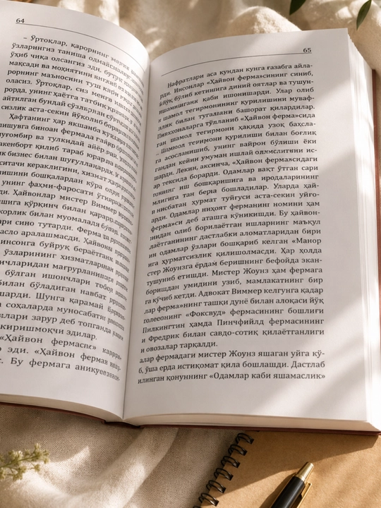 "Molxona" badiiy kitobi — Jorj Oruell, Asaxiy Books nashri
