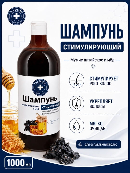 Шампунь для волос The Doctor, против выпадения и для укрепления, 5 видов, 1000 мл - 