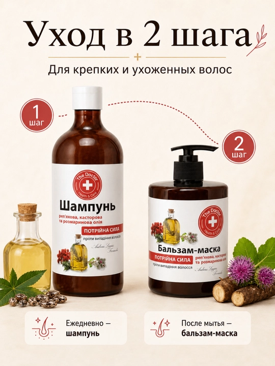 Шампунь для волос The Doctor, против выпадения и для укрепления, 5 видов, 1000 мл