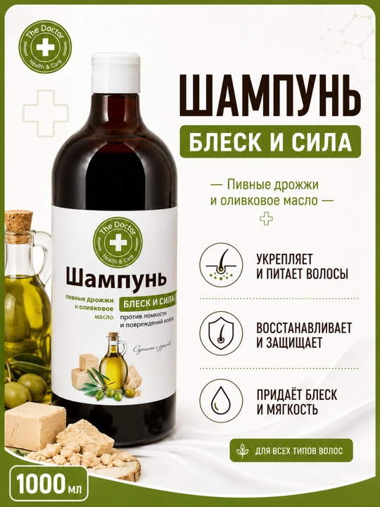 Шампунь для волос The Doctor, против выпадения и для укрепления, 5 видов, 1000 мл - 