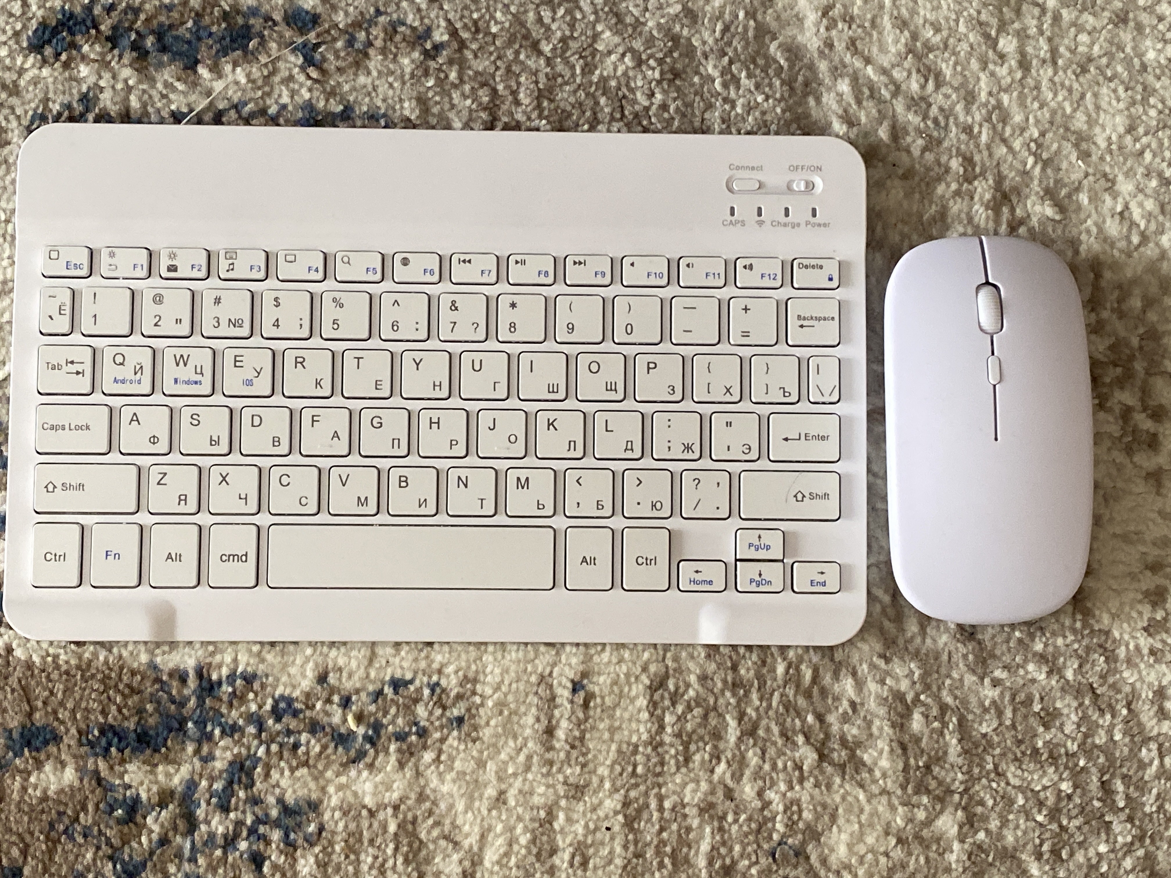 Simsiz Bluetooth klaviatura va sichqoncha telefon, noutbuk va planshet uchun