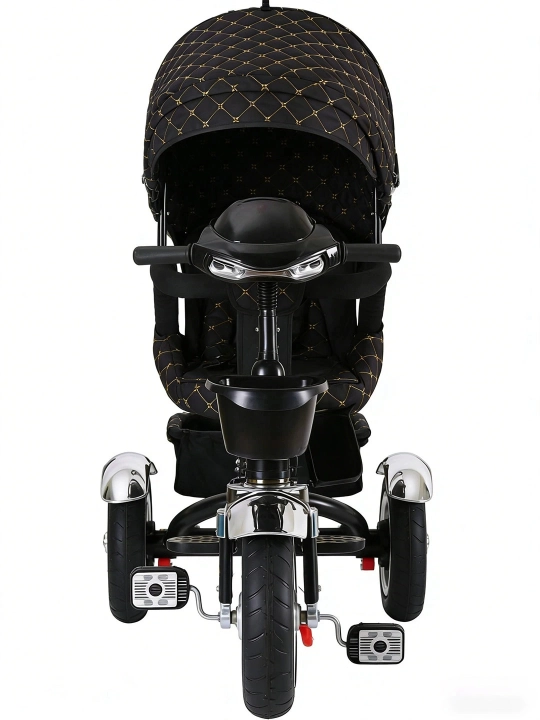 Uch g‘ildirakli velosiped aravachasi, 360° o‘rindiq, musiqa va yorug‘lik, 25 kg gacha