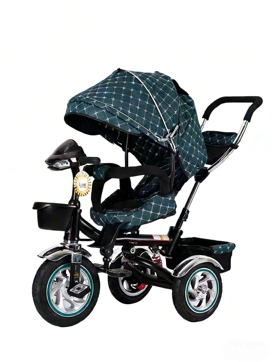 Uch g‘ildirakli velosiped aravachasi, 360° o‘rindiq, musiqa va yorug‘lik, 25 kg gacha