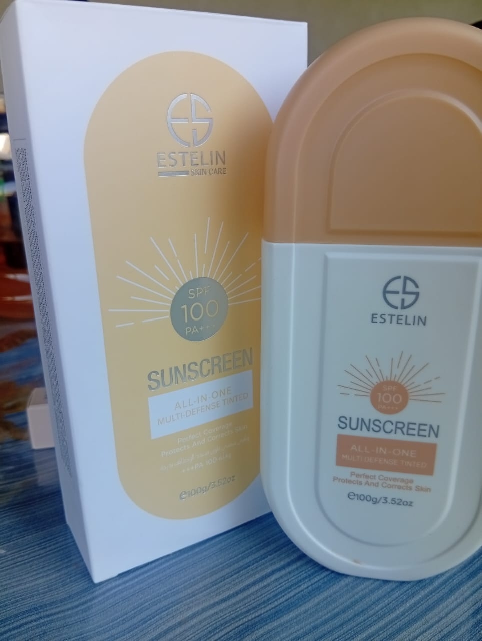 Крем солнцезащитный Estelin, для тела и лица, отбеливающий, увлажняющий, SPF, 100, 50 г