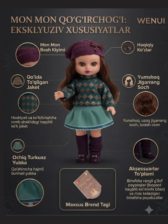 Кукла MayMay, пупс 3D глазки, кукла коллекционная 22 см, аниме - 