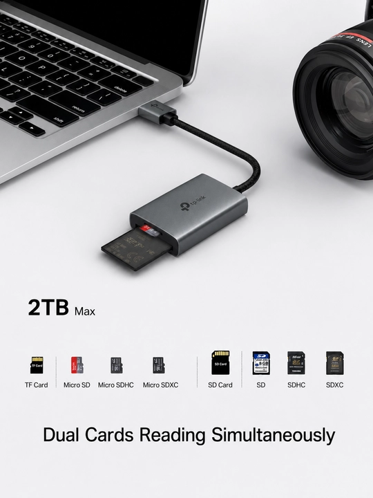 Картридер USB 3.0 Type-С со слотами SD / microSD 4.0 card reader