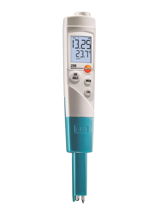 Suyuqliklarda pH ni tez o'lchash uchun Testo 206-pH1 pH-metri - 