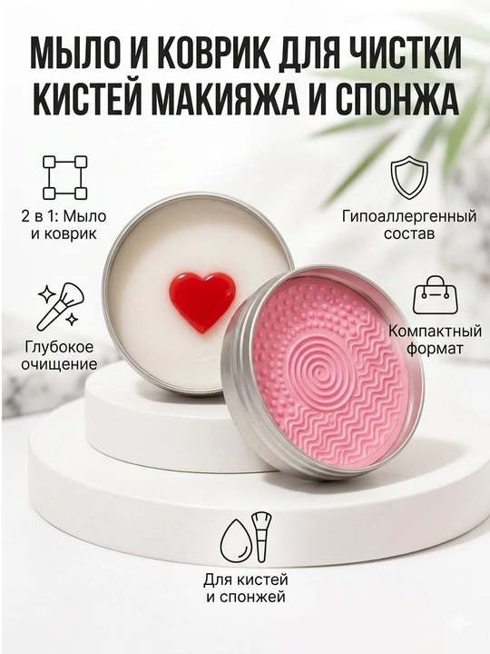 Мыло для очистки кистей макияжа - 