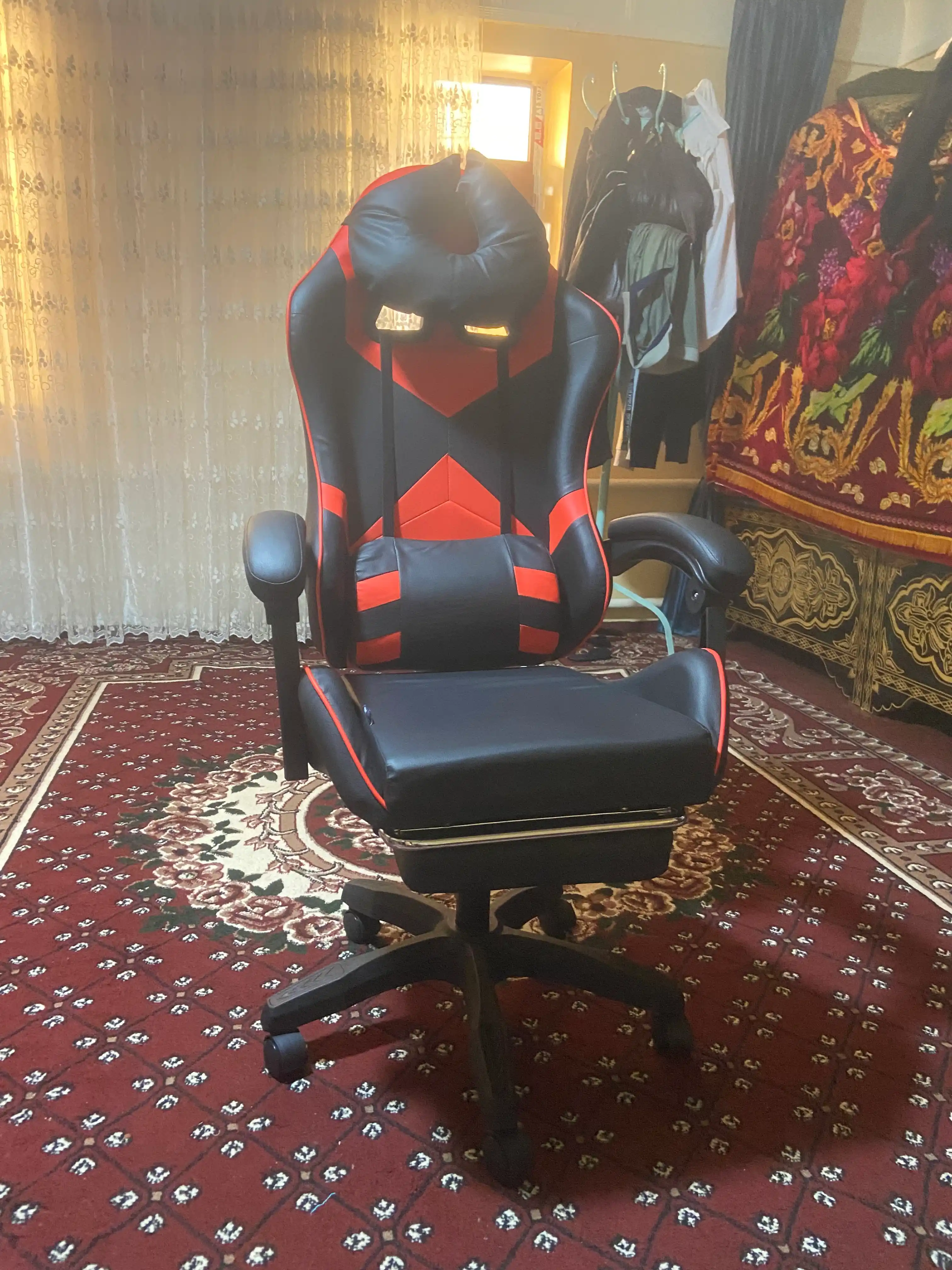 Игровое компьютерное кресло для геймеров, с подставкой для ног, офисный стул на колесиках