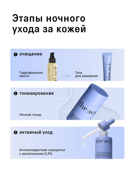 Набор для лица, сыворотка кислотная, ночная, с пробиотиками, с церамидами, антиоксидантная