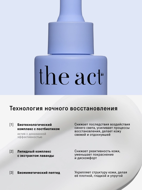 Набор для лица, сыворотка кислотная, ночная, с пробиотиками, с церамидами, антиоксидантная