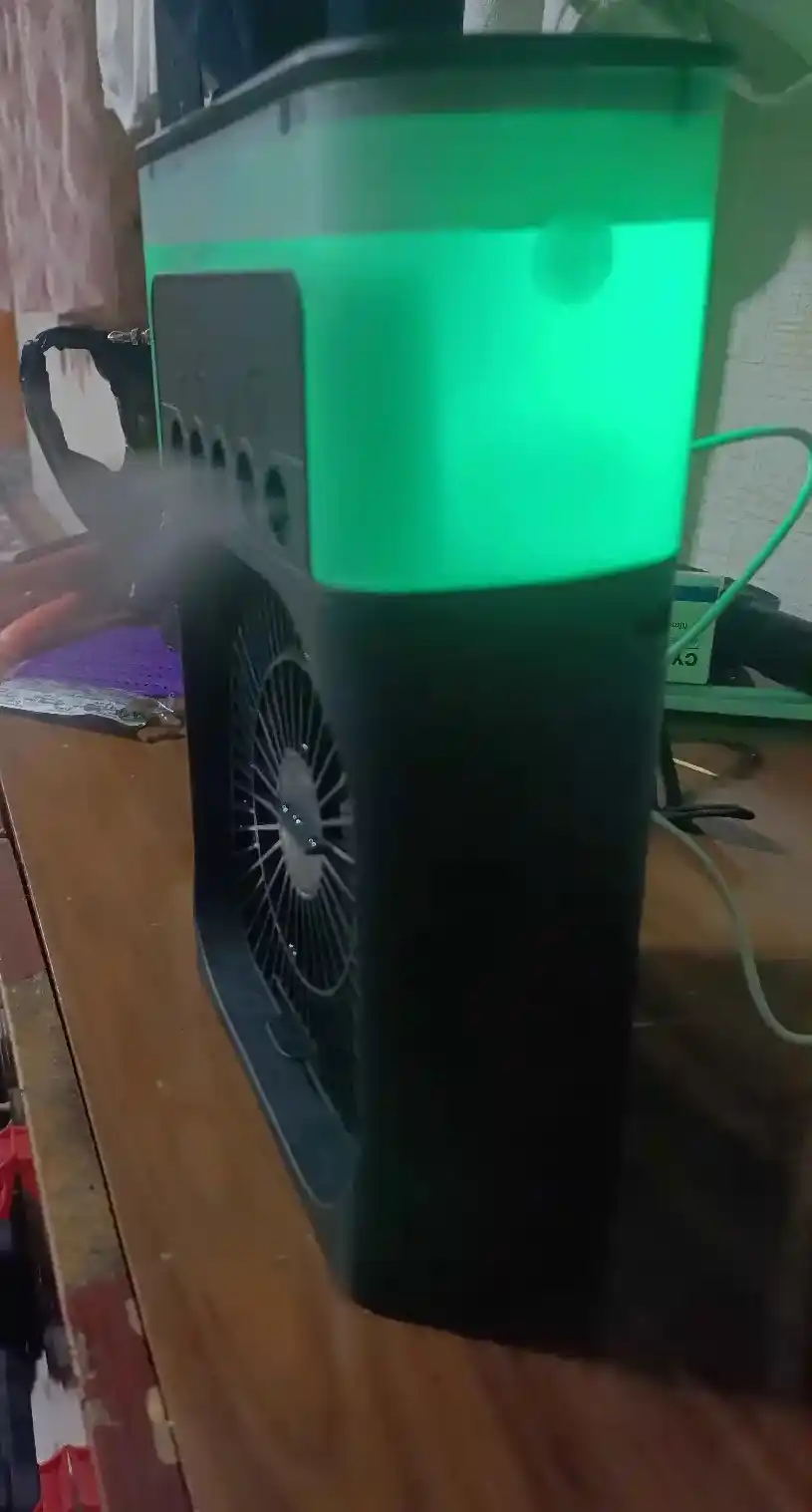 Portativ mini konditsioner, namlagich, mini ventilyator, 3 tasi 1da