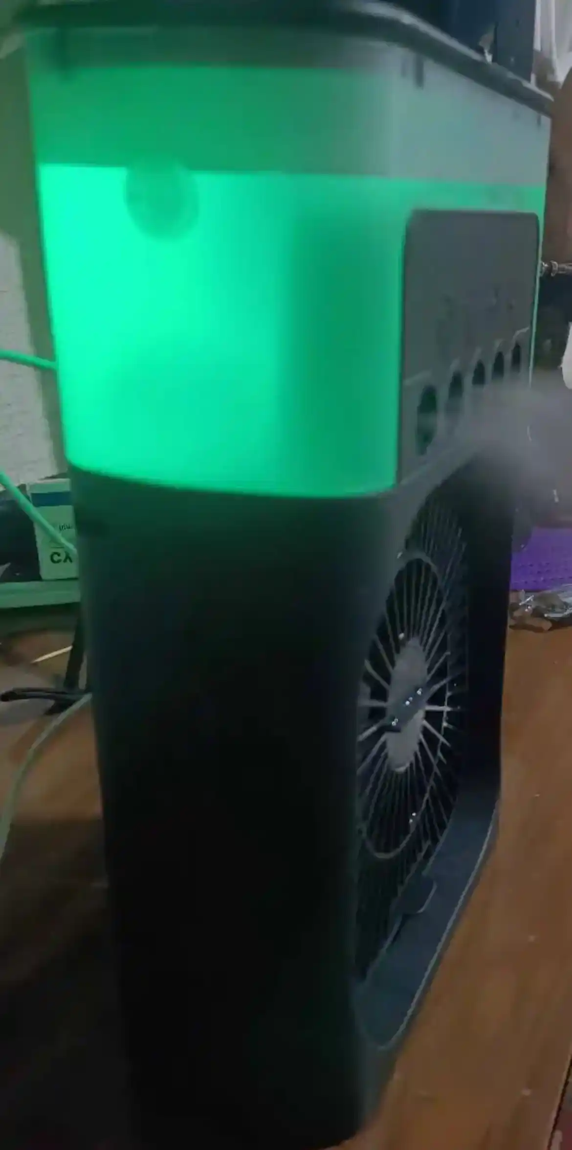 Portativ mini konditsioner, namlagich, mini ventilyator, 3 tasi 1da