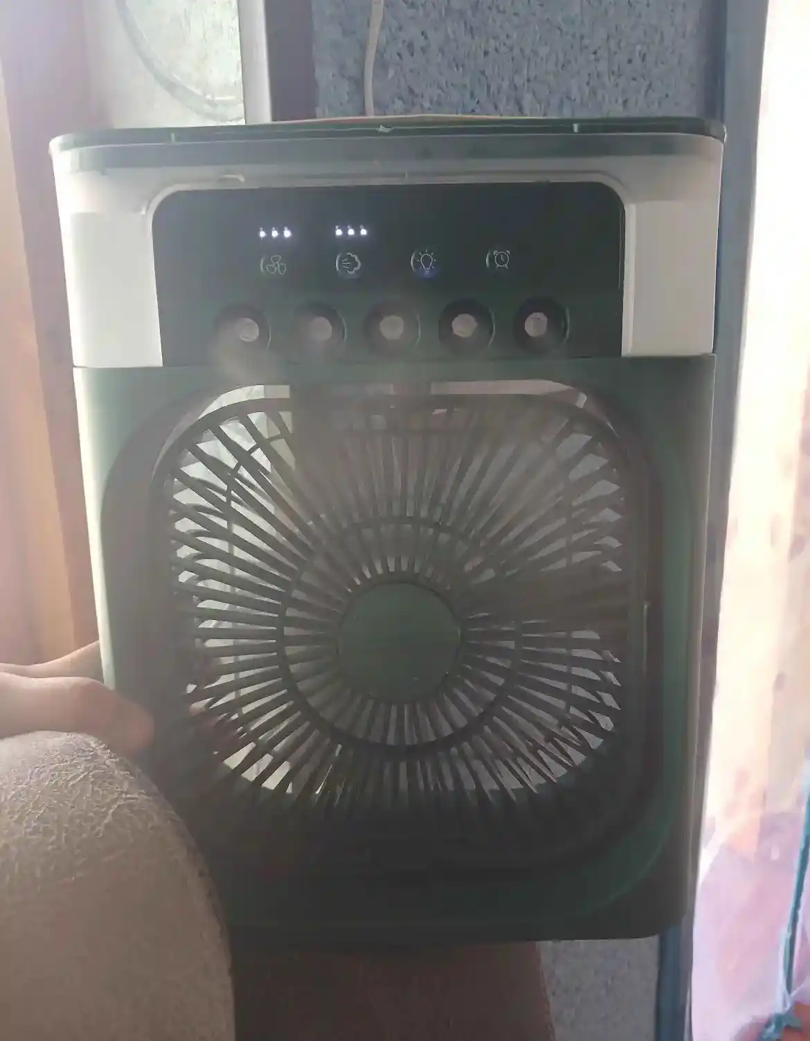 Portativ mini konditsioner, namlagich, mini ventilyator, 3 tasi 1da