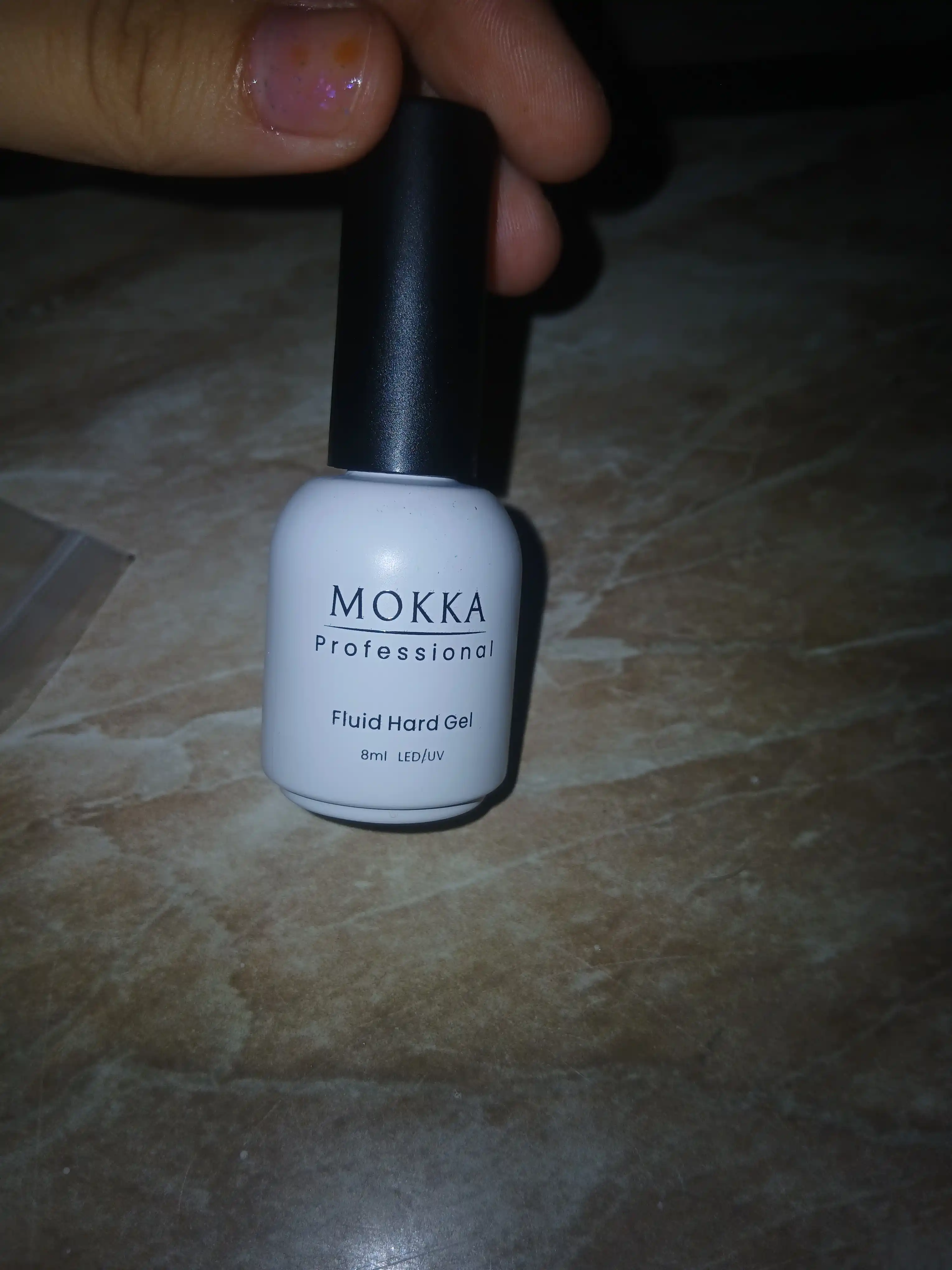 Rangli gel lak suyuq poligel Opal MOKKA, UV/LED chiroqda quriting, 8 ml