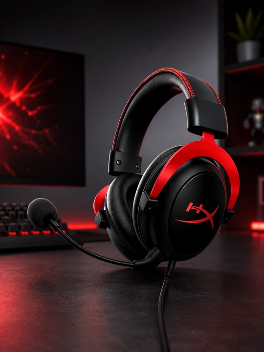 HyperX Cloud II Игровая гарнитура с микрофоном стерео для ПК PS5 Xbox Ноутбука - 
