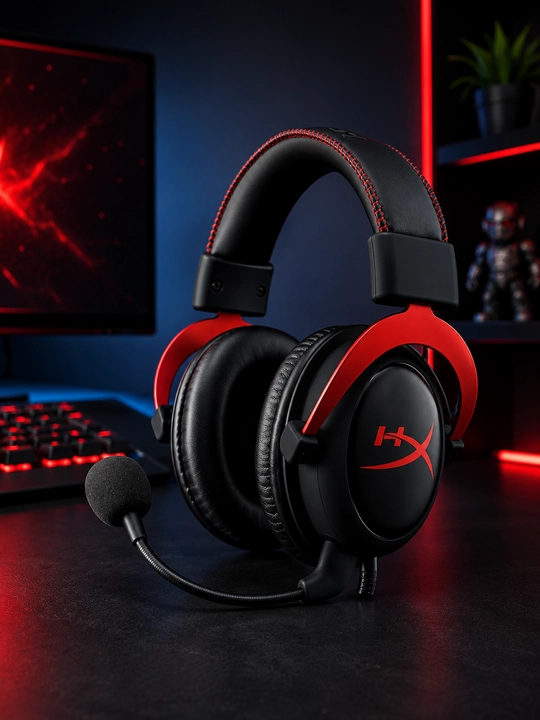 HyperX Cloud II Игровая гарнитура с микрофоном стерео для ПК PS5 Xbox Ноутбука
