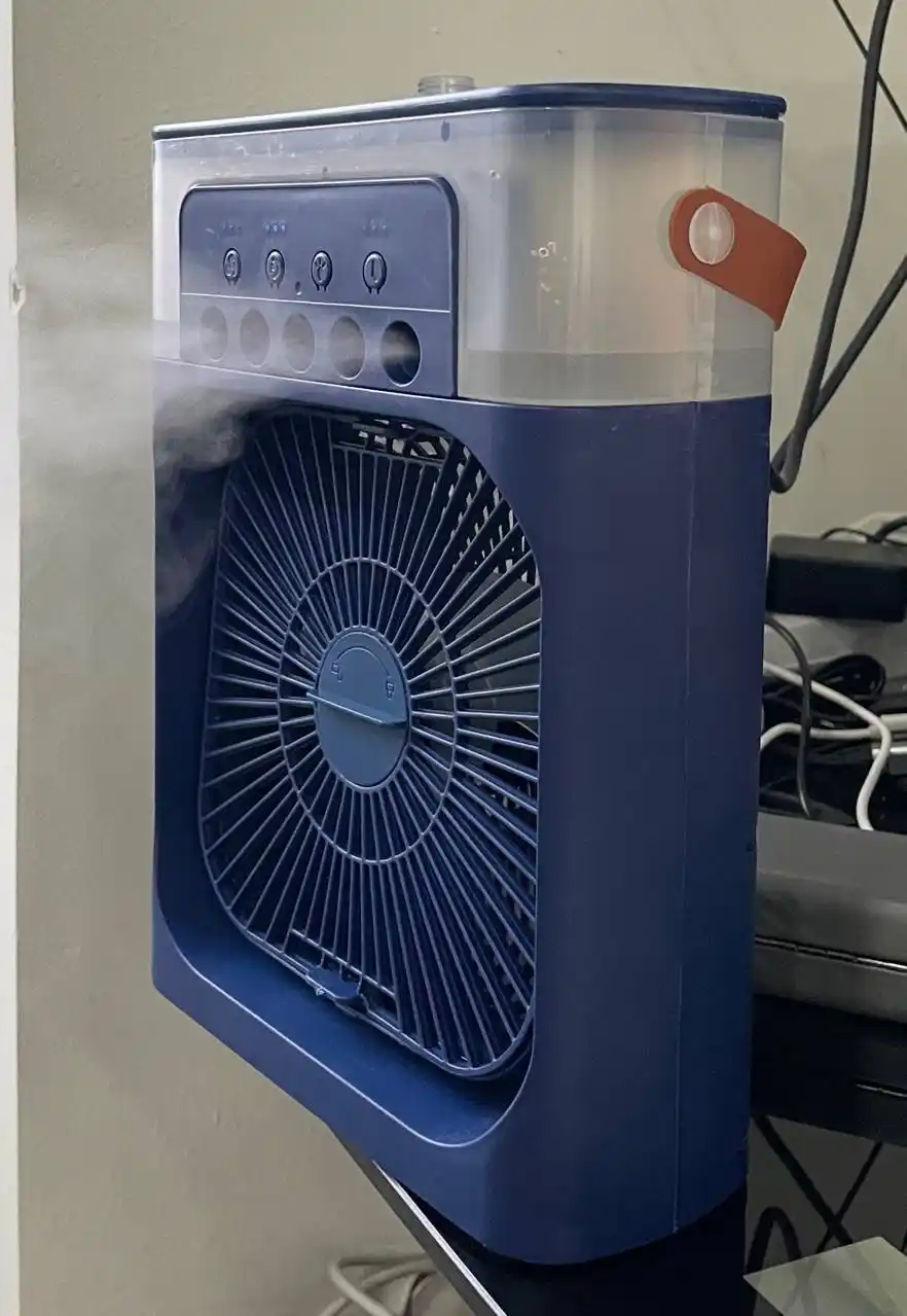 Portativ mini konditsioner, namlagich, mini ventilyator, 3 tasi 1da
