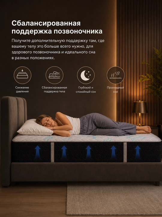 Ortopedik matras zavism prujina, 22 santimetr, 3 yil kafolat