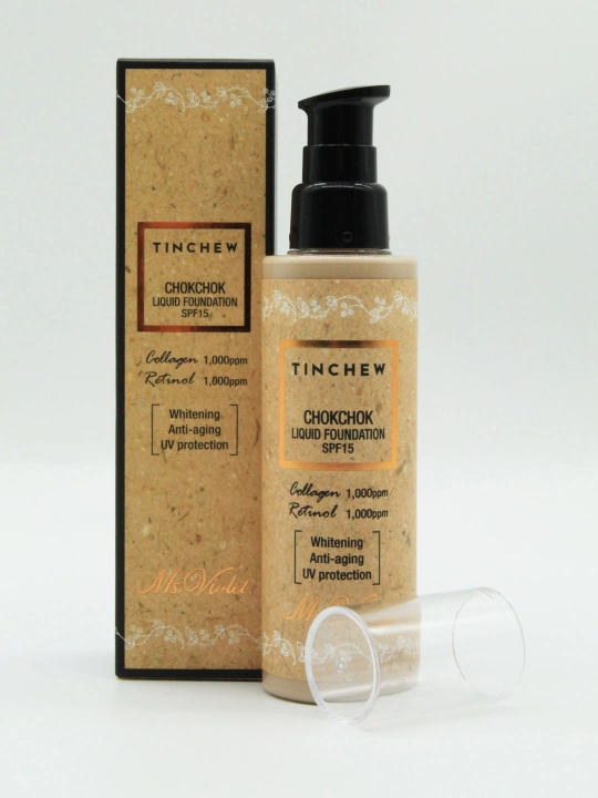 ChokChok SPF15 tusli kremi kollagen retinol namlantiruvchi No13 Light Beige tusli 110 g