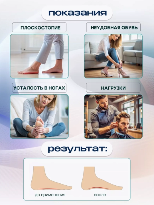 Poyafzal uchun tekis oyoqli silikon supinatorlar