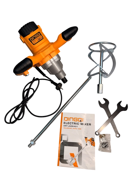 Elektr qurilish mikseri DINGQI JA06401, 1200 W, eritmalar uchun professional