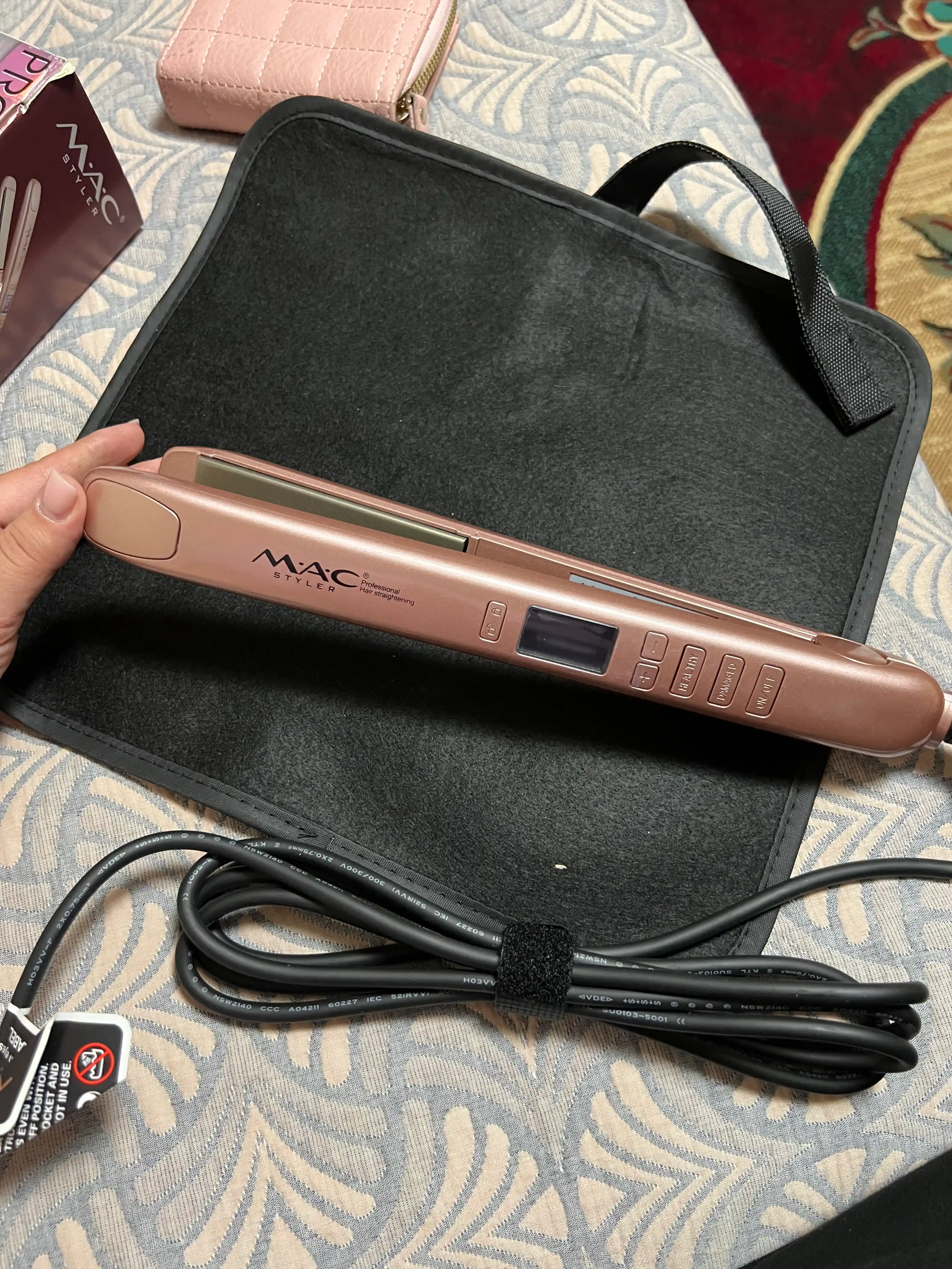 MAC Styler Keramika soch dazmoli, professional to‘g‘rilagich, LCD displey, 480°F