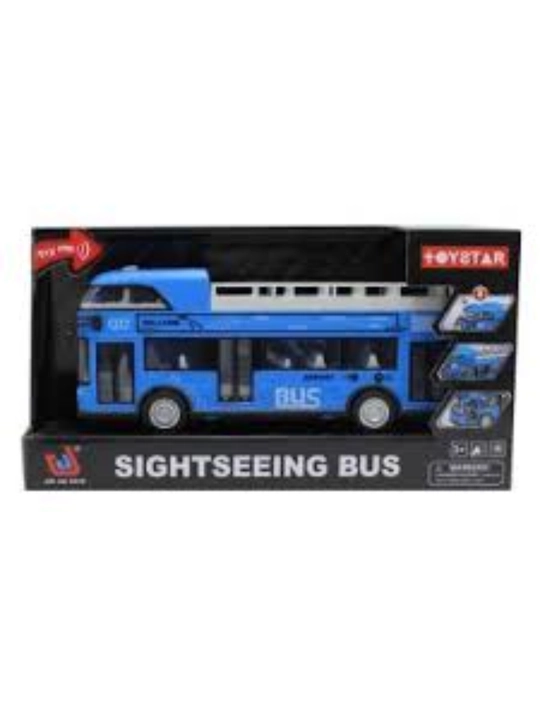 Ikki qavatli avtobus o‘yinchog‘i, bolalar uchun avtobus modeli, 3+