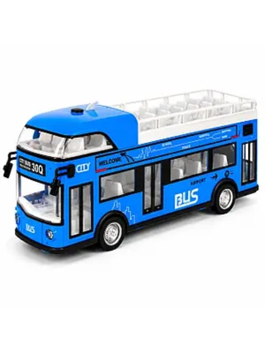 Ikki qavatli avtobus o‘yinchog‘i, bolalar uchun avtobus modeli, 3+