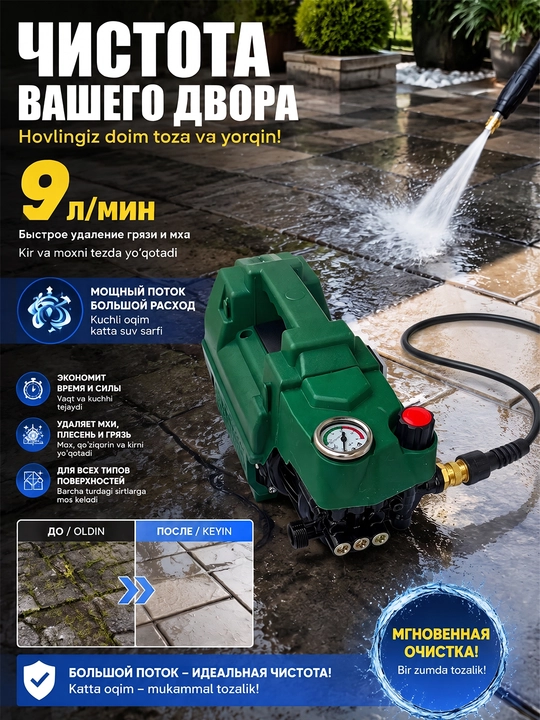 Мойка высокого давления BosimPro MOON автомойка, 2200W, устройство для мойки автомобилей