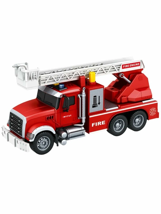Fire Engine chiroqli va ovozli narvonli o'yinchoq o't o'chirish mashinasi - 