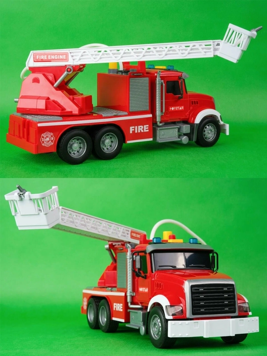 Fire Engine chiroqli va ovozli narvonli o'yinchoq o't o'chirish mashinasi