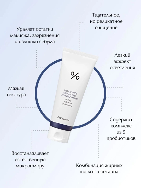 Пенка для умывания с пробиотиками Dr.Ceuracle Pro Balance Creamy Cleansing Foam, 150 г