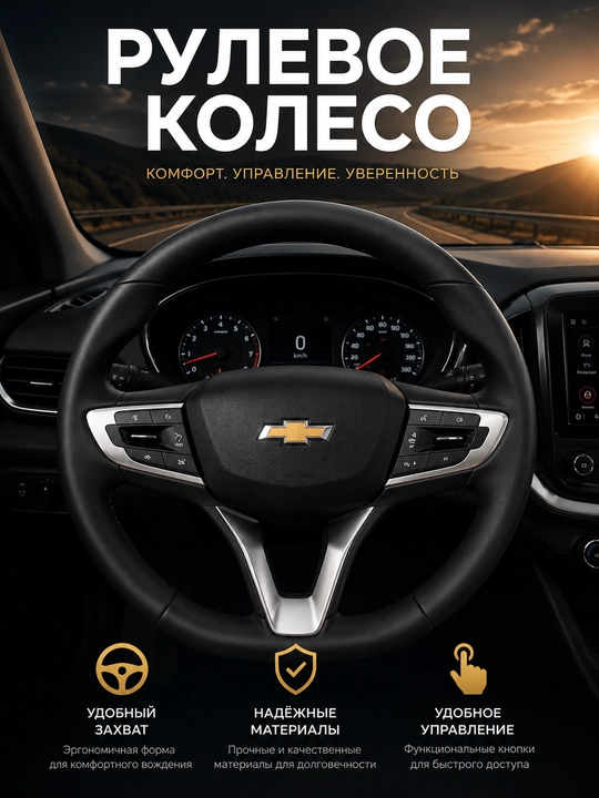 Автомобильный руль, Black Piano и стальной дизайн, для Chevrolet Tracker 2, Onix, Monza - 