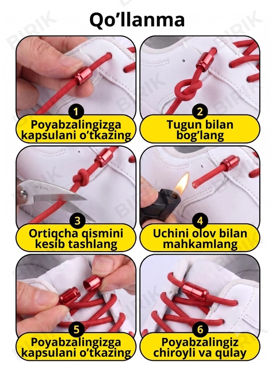 Elastik poyabzal bog‘ichi BIRIK NEO, +2 kapsula bilan, 100 sm
