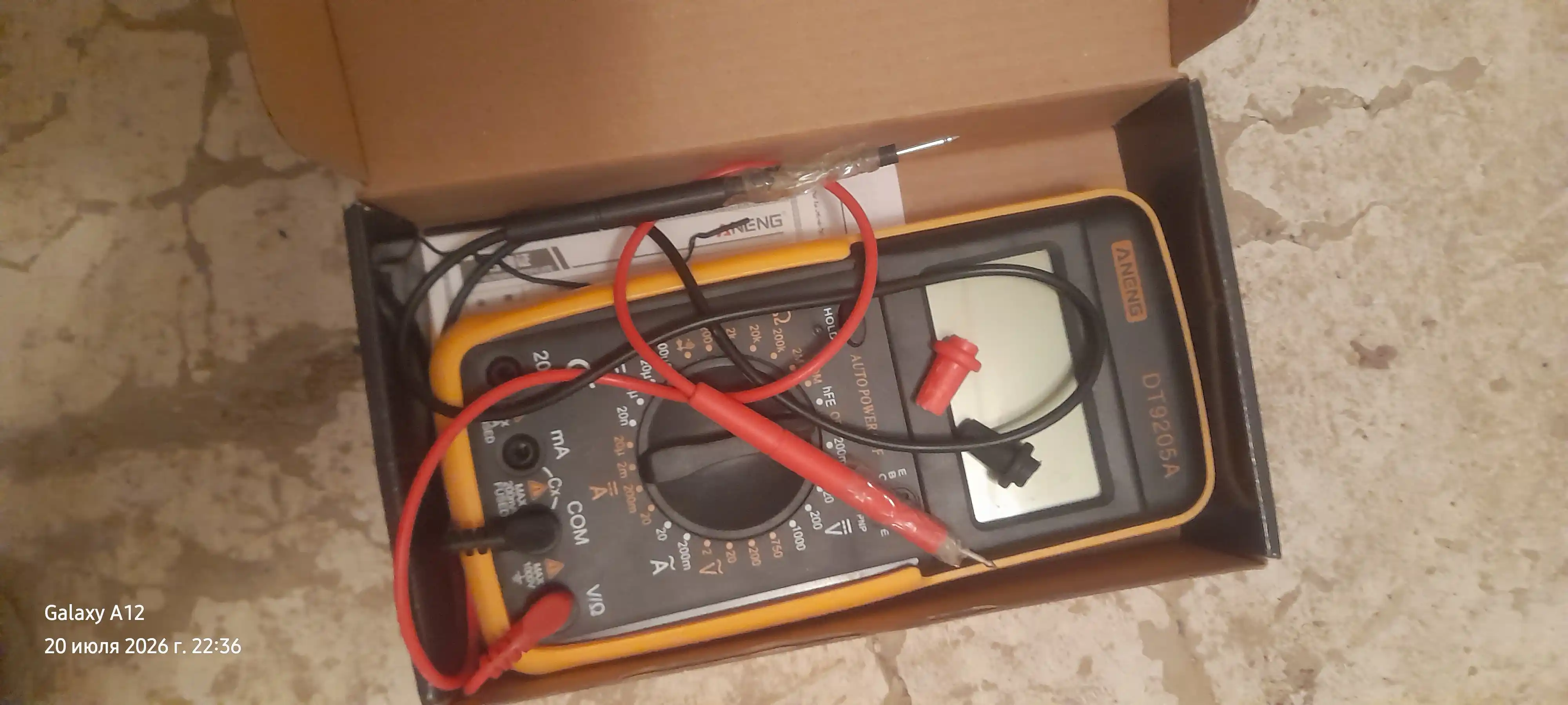 DT9205A raqamli multimetr, AC/DC, 20A, 1000V, hFE, Multimetr, tester, voltmetr, ampermetr