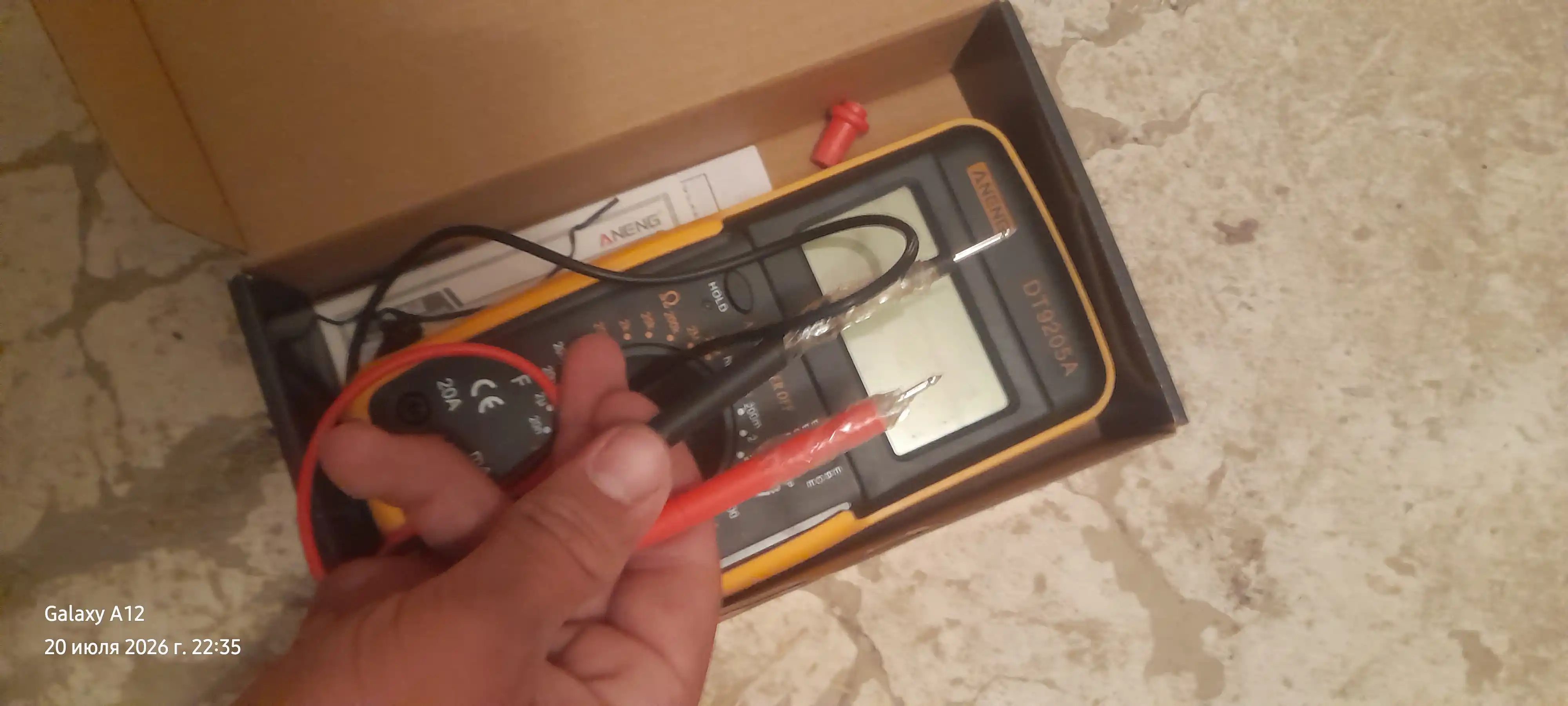 DT9205A raqamli multimetr, AC/DC, 20A, 1000V, hFE, Multimetr, tester, voltmetr, ampermetr
