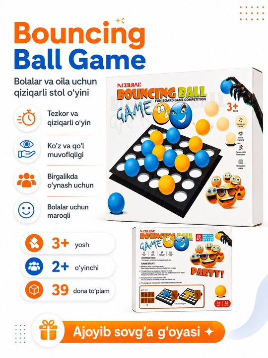 Alias stol o‘yini, Bouncing Ball Magnet Clash Chess 2 in 1 stol o‘yinlari - 