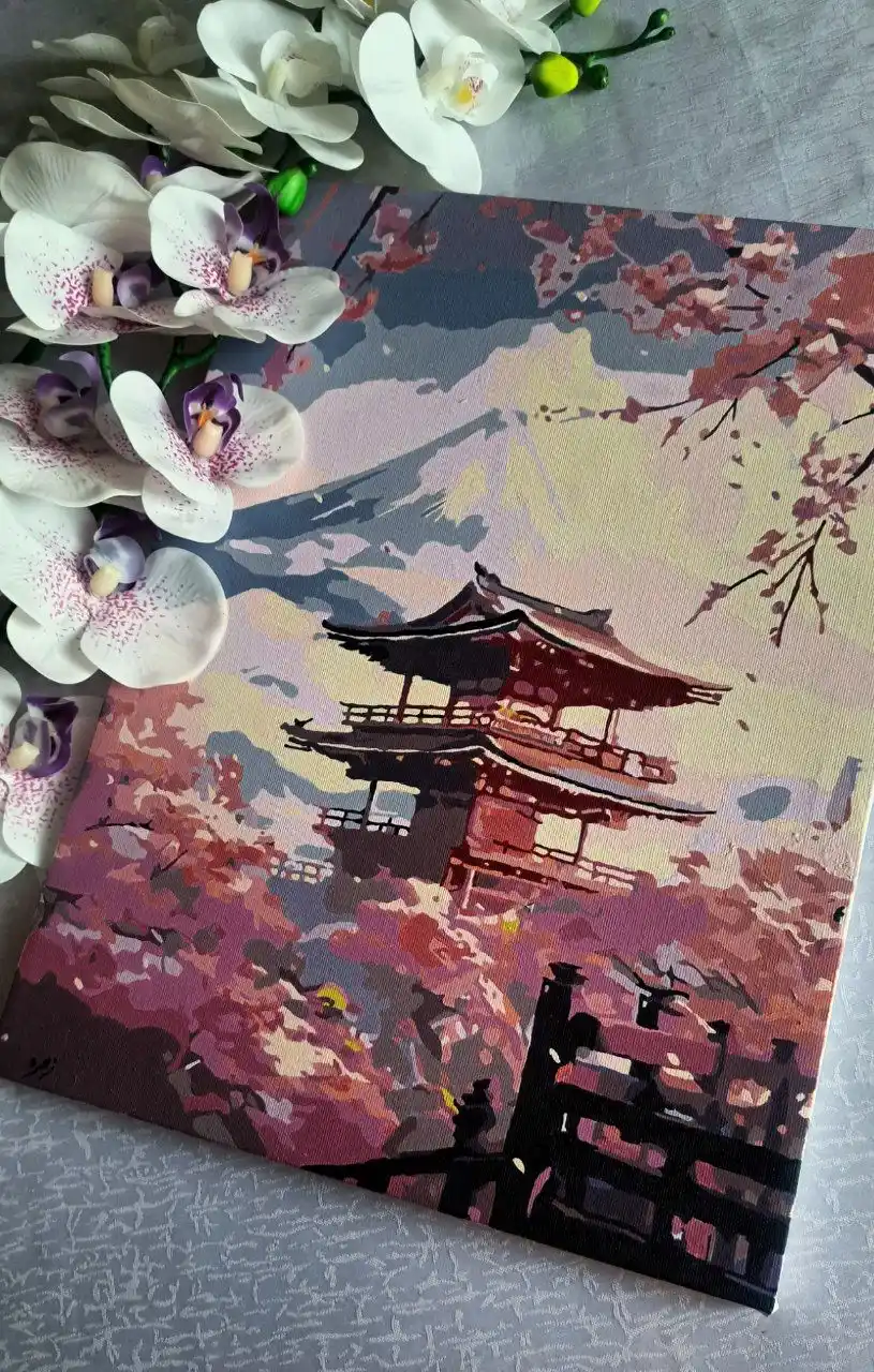 Raqamlar bo'yicha rasm Skystore Tabiat, asosli ramkaga tortilgan, 30x40 sm