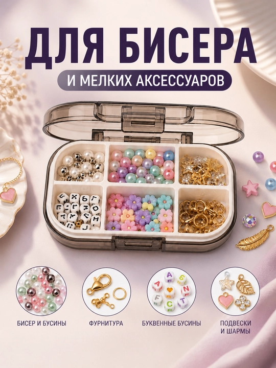 Таблетница органайзер, контейнер неделька для хранения таблеток утро, день и вечер 7 дней