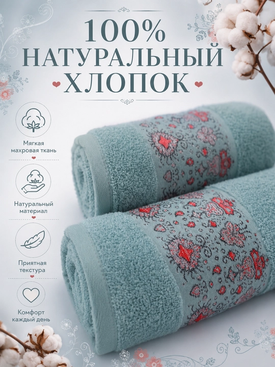 Sochiqlar to'plami 2 tasi 1 da, hammom, yuz va soch uchun, yumshoq va mayin