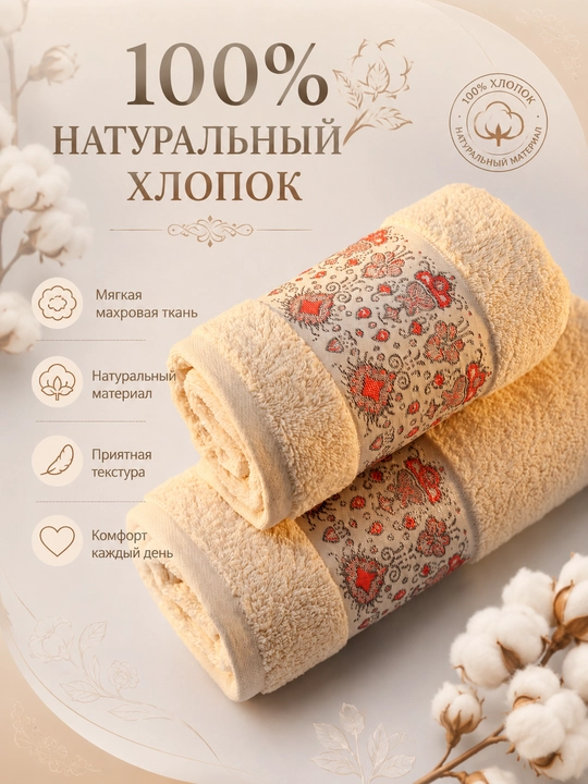Sochiqlar to'plami 2 tasi 1 da, hammom, yuz va soch uchun, yumshoq va mayin