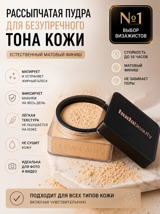 Easy Bake yuz uchun yumshoq kukun, matlashtiruvchi mustahkamlovchi kukun, 20 g - 