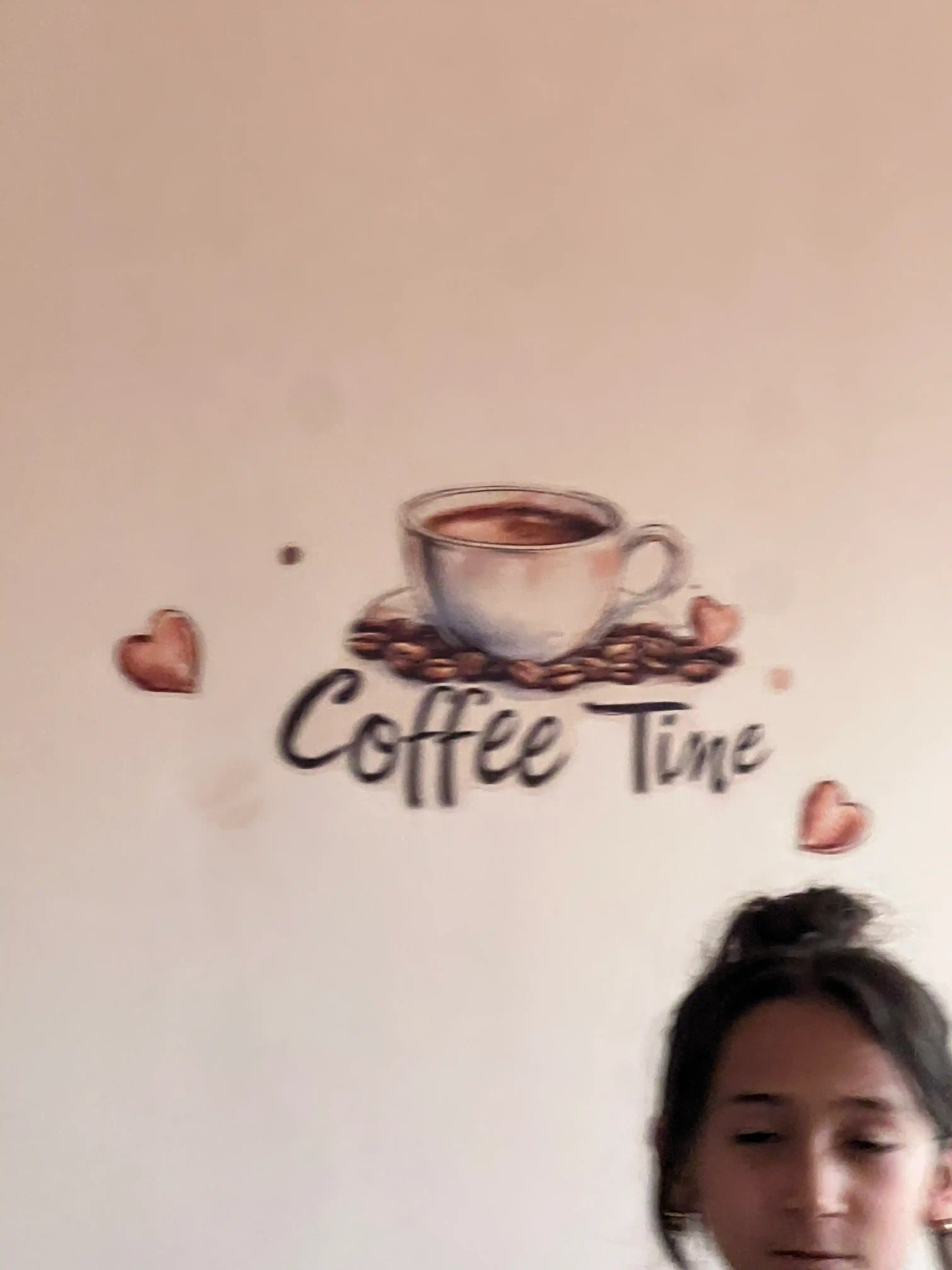 Интерьерная наклейка Coffee Time - размер: 28x38 см