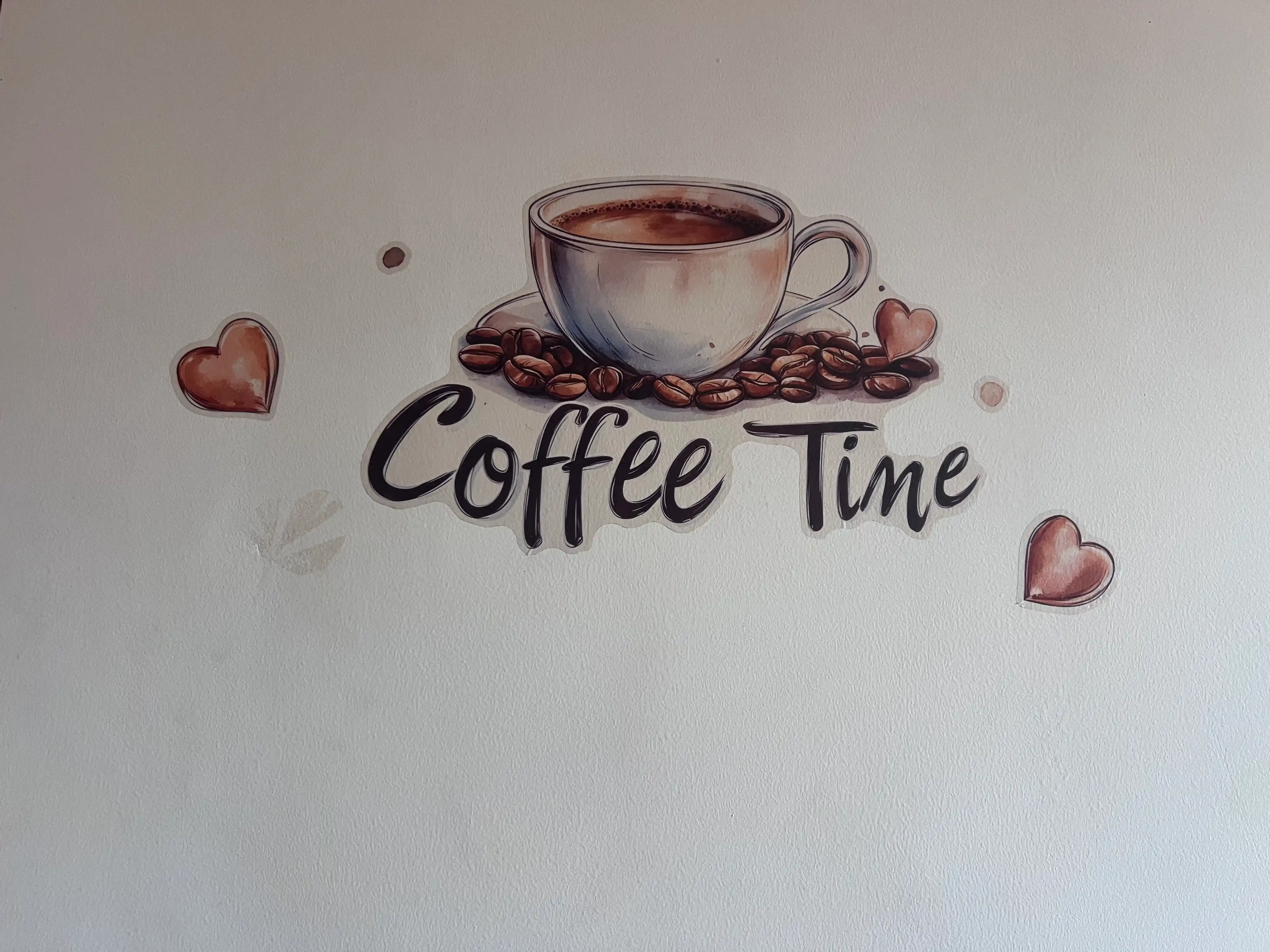 Интерьерная наклейка Coffee Time - размер: 28x38 см