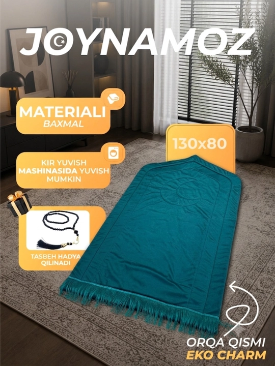 Joynamoz suv o‘tkazmaydigan, velyur, namoz to‘shagi ayollar va erkaklarga sovg'a - 