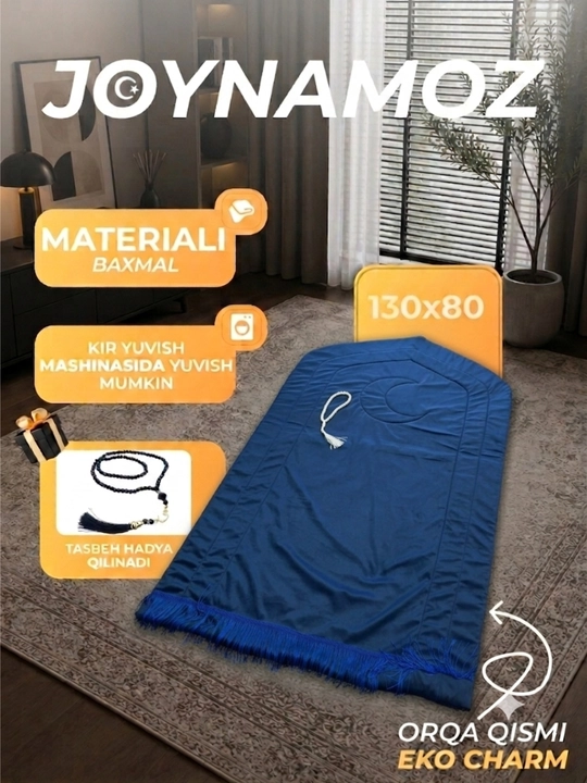 Joynamoz suv o‘tkazmaydigan, velyur, namoz to‘shagi ayollar va erkaklarga sovg'a - 