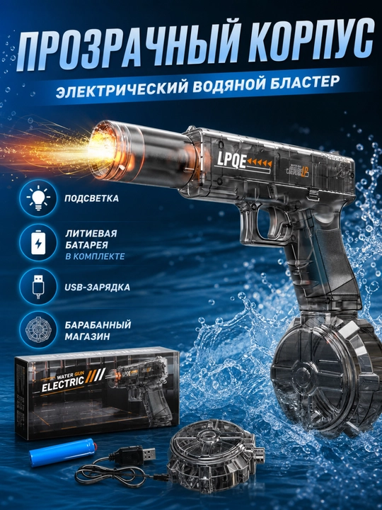 Крутой, сверкающий, механически соединенный автоматический водомет от Glock - 