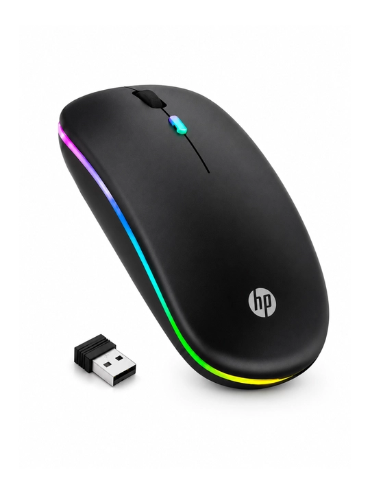 W10 HP simsiz kompyuter sichqonchasi, shovqinsiz, RGB, Bluetooth
